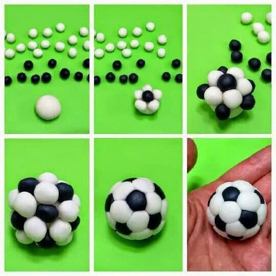 نحوه درست کردن توپ فوتبال با فوندانت