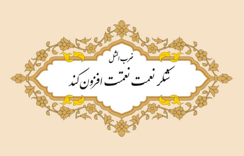 معنی ضرب المثل شکر نعمت نعمتت افزون کند