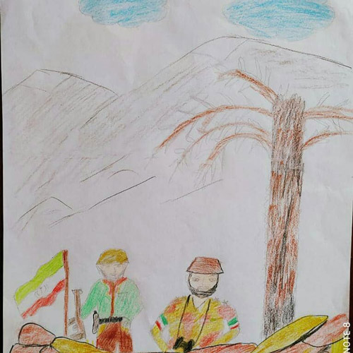 نقاشی هفته دفاع مقدس برای کودکان