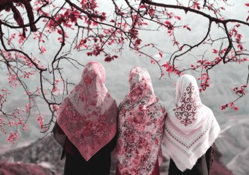 عکس پروفایل با حجاب بهاری بدون چهره