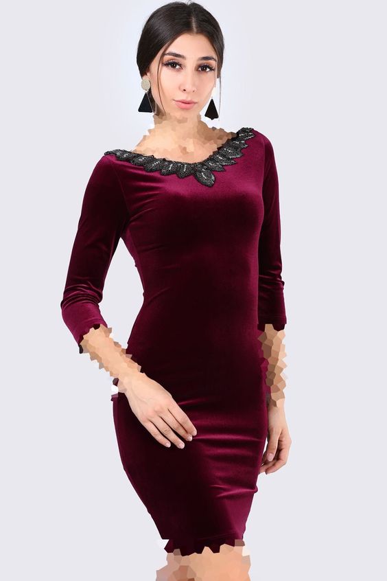 لباس مجلسی کوتاه مخمل