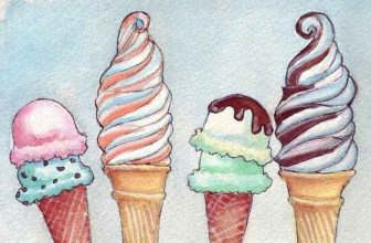 نقاشی بستنی قیفی
