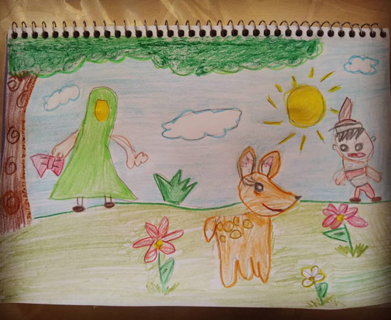 نقاشی کودکانه امام رضا