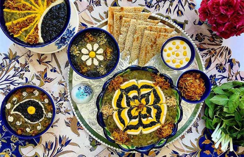 تزیین آش رشته