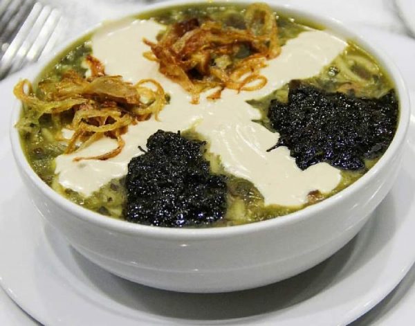 تزیین آش رشته سریع