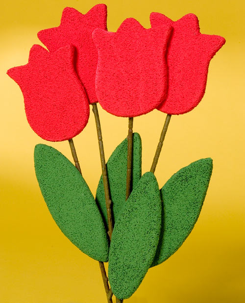کاردستی گل لاله برای 13 آبان
