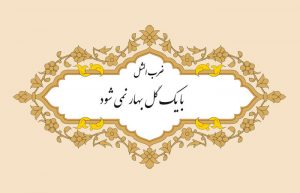 معنی ضرب المثل با یک گل بهار نمی شود
