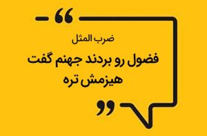 ضرب المثل فضول را بردند جهنم گفت هیزمش تر است