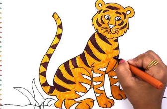 نقاشی ببر برای کودکان