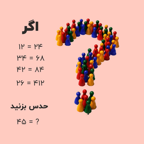 معمای تصویری اعداد با جواب