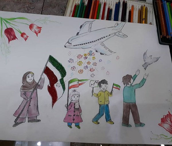 ایده نقاشی دهه فجر برای مسابقه
