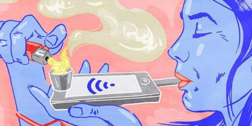 نقاشی در مورد اعتیاد به اینترنت