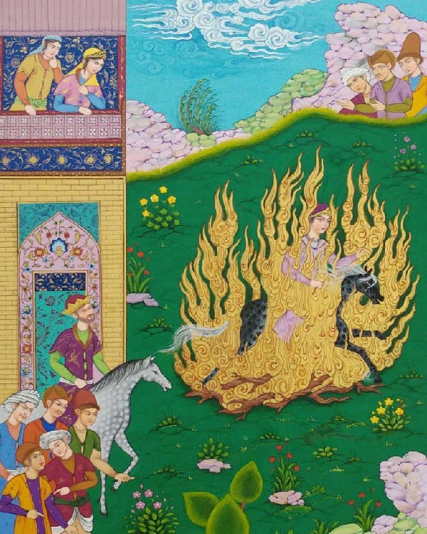 معنی درس گذر سیاوش از آتش فارسی دوازدهم