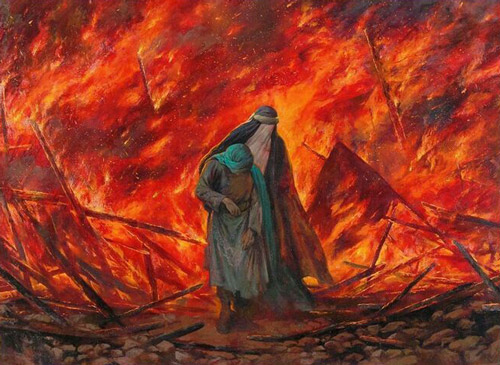 نقاشی حضرت زینب در واقعه عاشورا