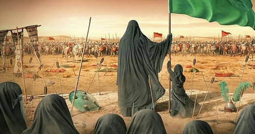نقاشی حضرت زینب و مصیبت کربلا