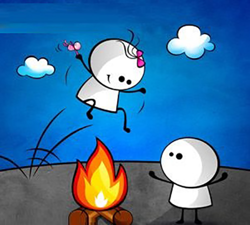 نقاشی فانتزی چهارشنبه سوری