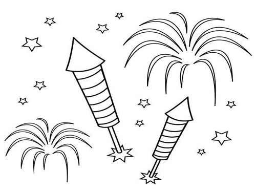 نقاشی فشفشه چارشنبه سوری برای رنگ آمیزی