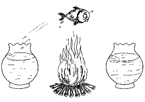 نقاشی چهارشنبه سوری و ماهی عید نوروز