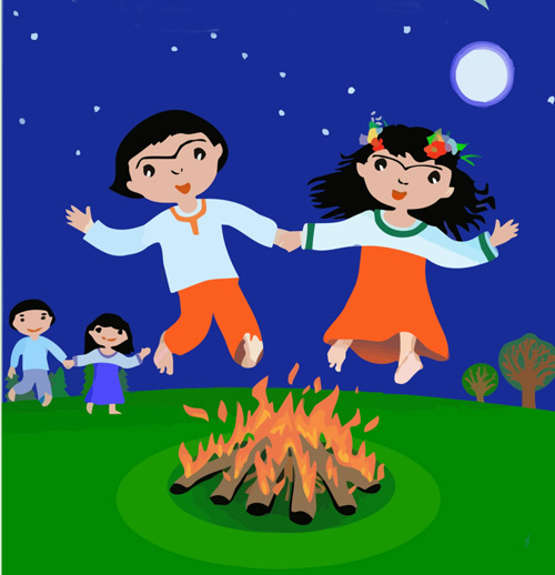 نقاشی کودکانه چهارشنبه سوری