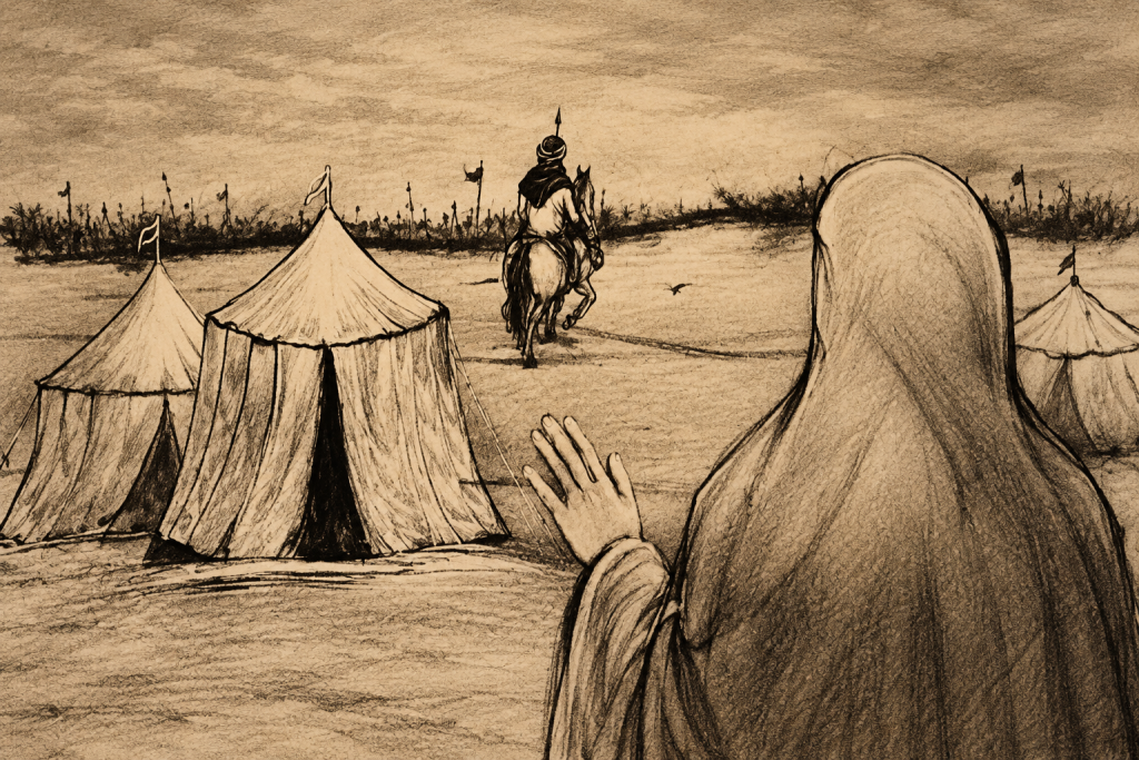 نقاشی زیبا و ساده حضرت زینب (س) 
