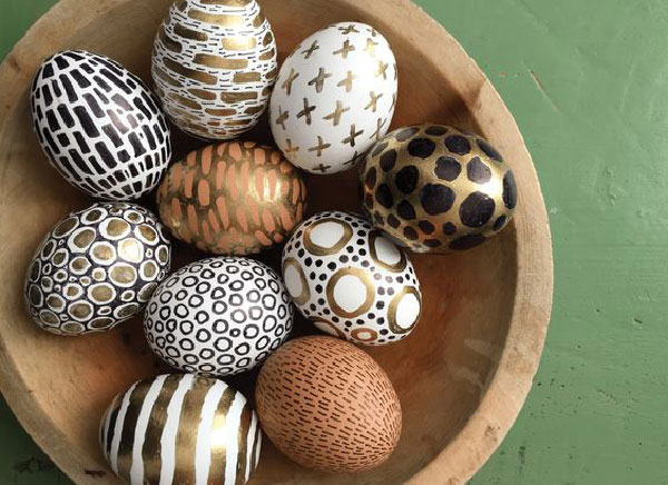 تزیین تخم مرغ هفت سین با رنگ اکریلیک و ماژیک