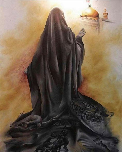 تابلوی نقاشی از حضرت زینب بنت علی