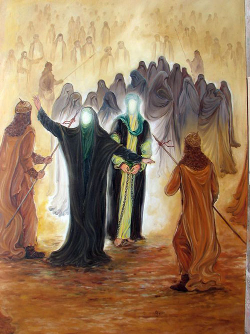 نقاشی حضرت زینب در کربلا