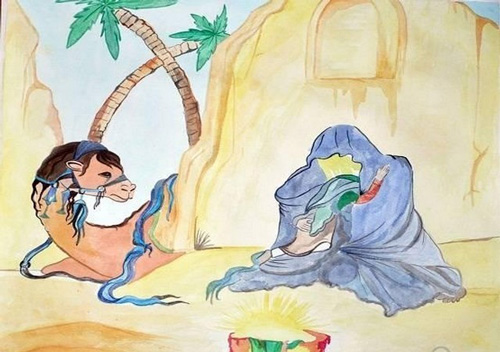 نقاشی حضرت زینب و روز پرستار
