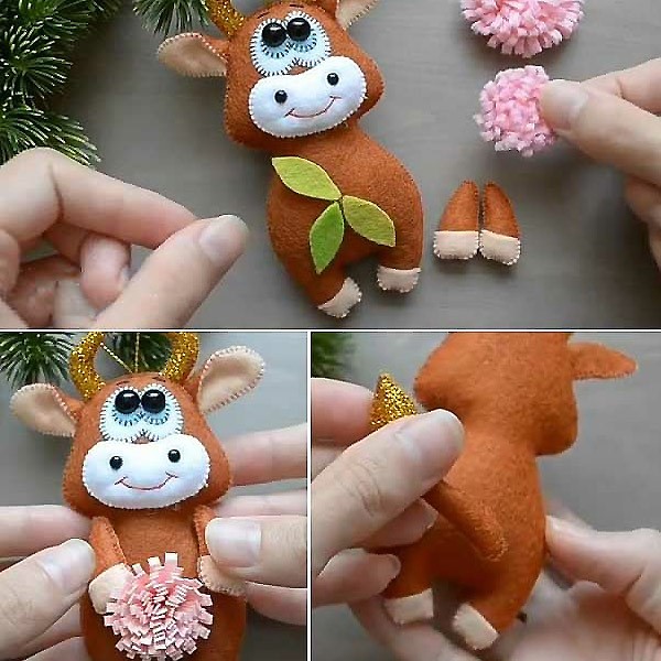 نصب تکه های گاو نمدی