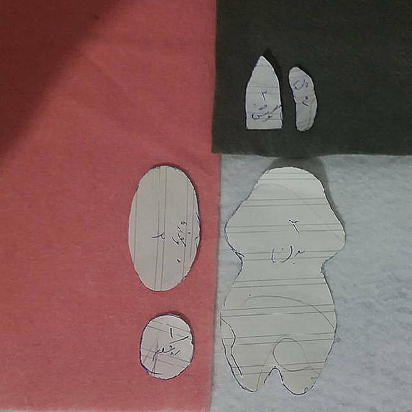 الگوی دوخت گاو نمدی زیبا