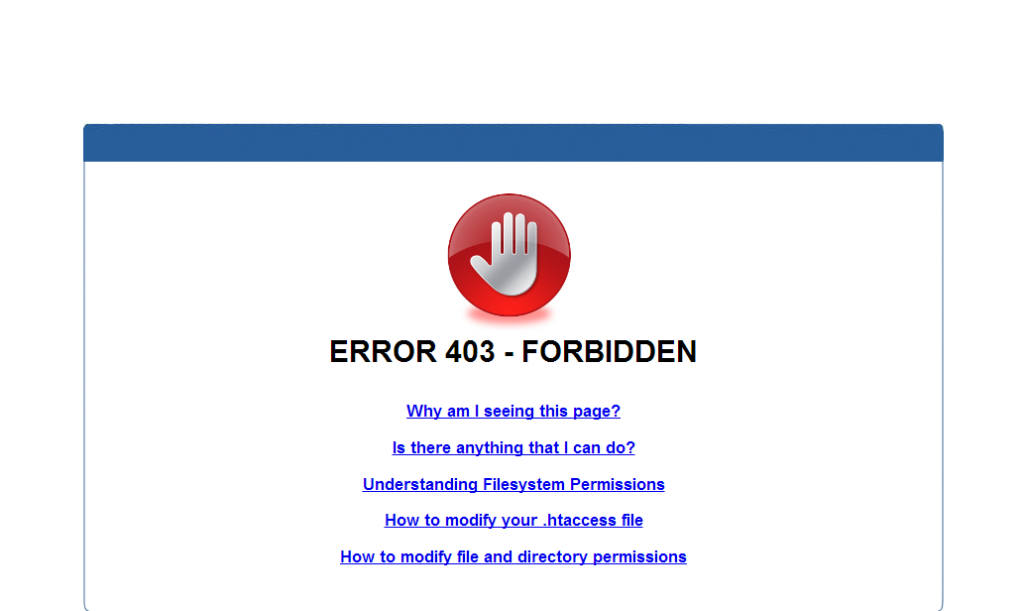 Error 403 forbidden