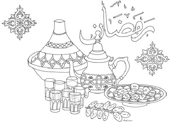 نقاشی سفره افطاری کودکان