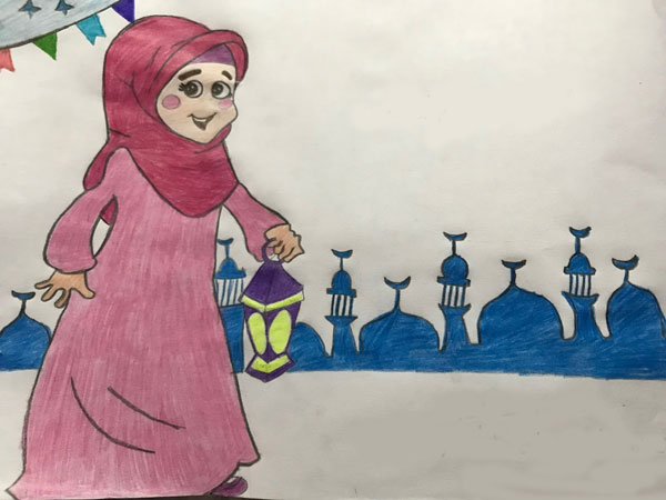 نقاشی ماه رمضان دخترانه