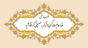 معنی ضرب المثل قدر عافیت کسی داند که به مصیبتی گرفتار آید