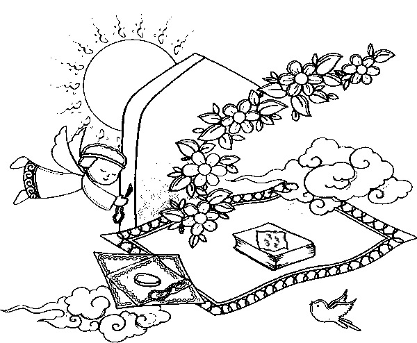نقاشی برای شب قدر کودکانه