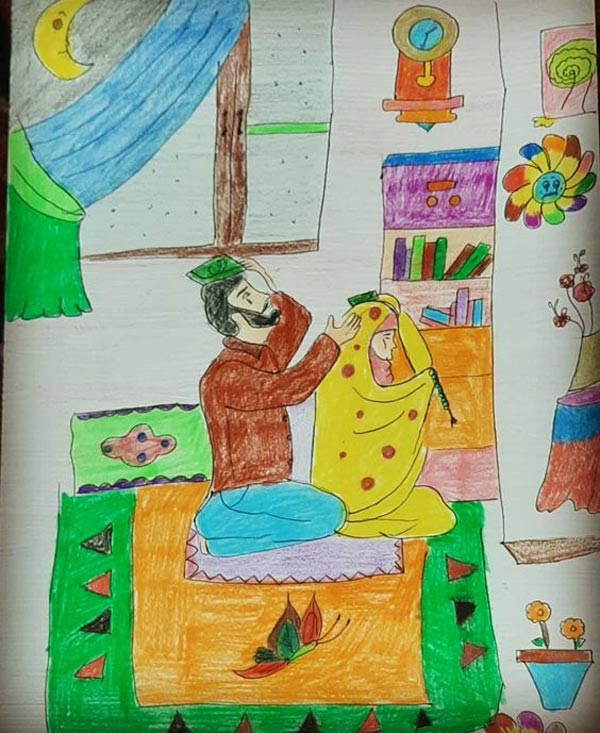 نقاشی شب قدر برای کودکان