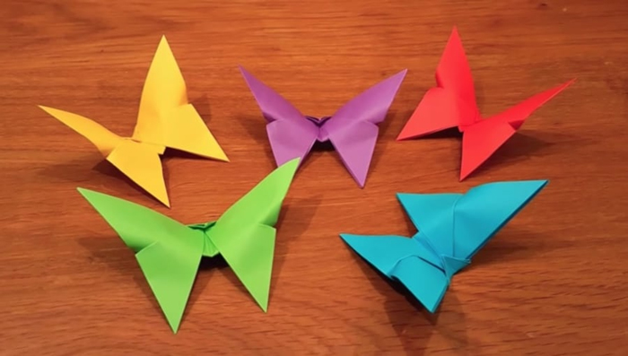 آموزش ساخت اوریگامی ساده پروانه