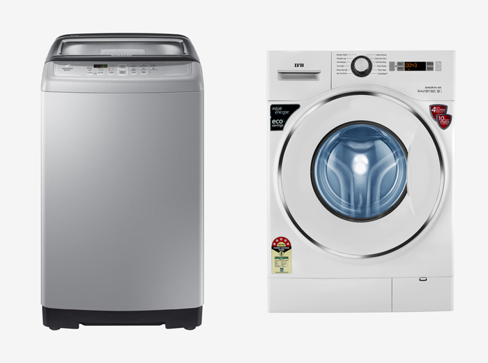 انواع ماشین لباسشویی بر حسب طراحی