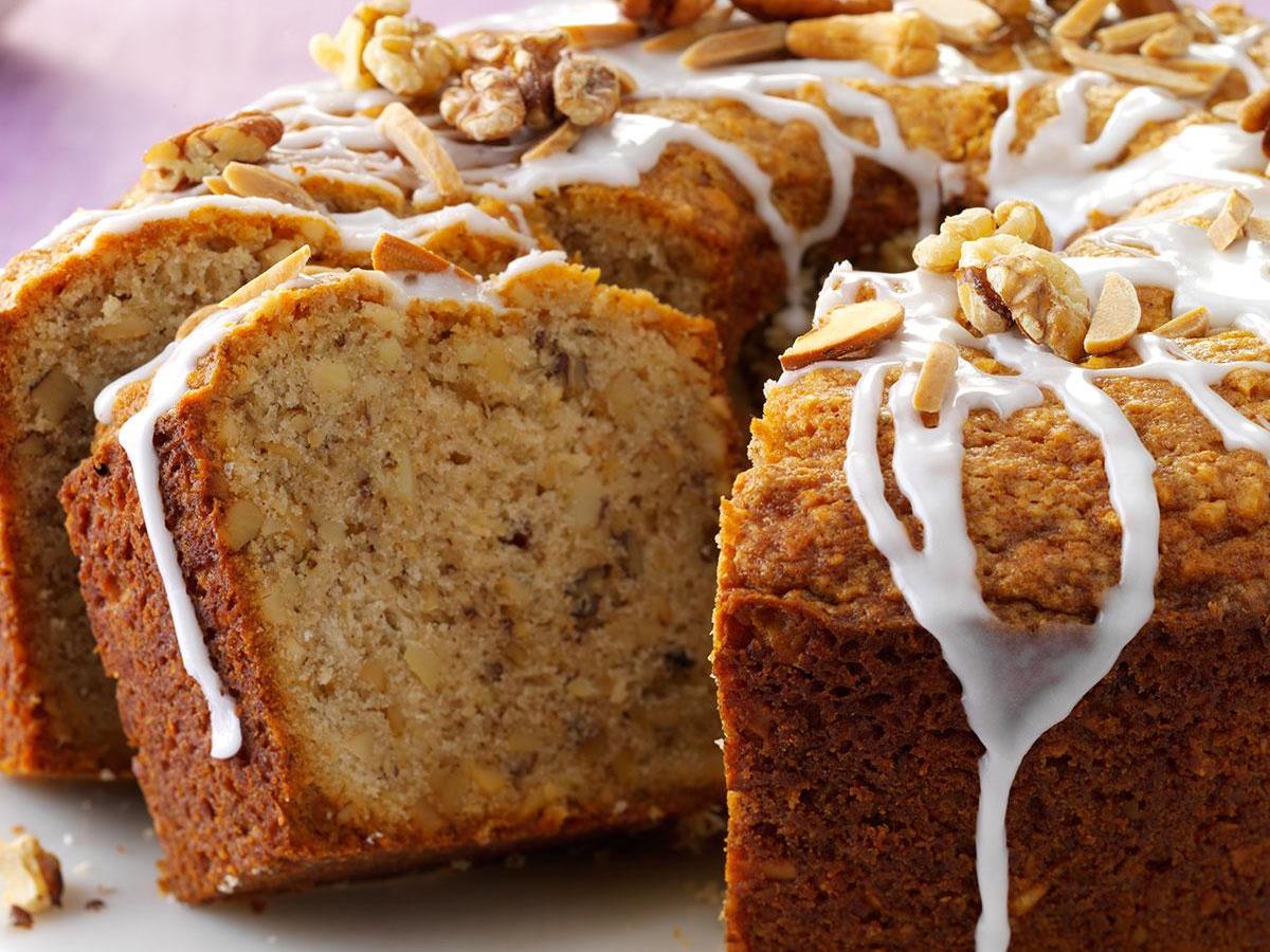 طرز تهیه کیک گردویی و موزی