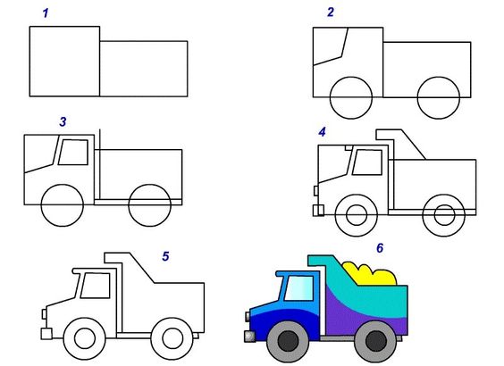 نقاشی ساده کامیون