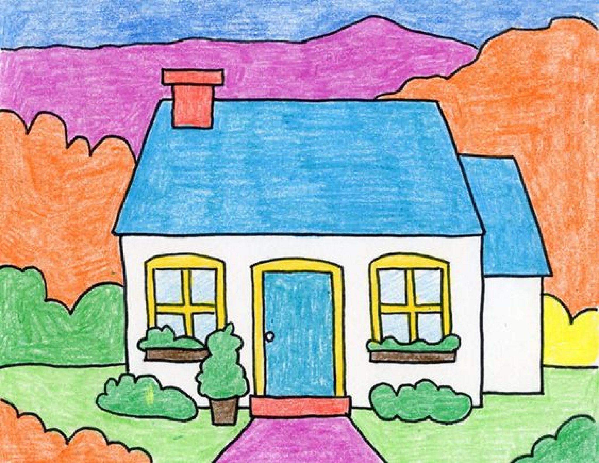 Нарисовать дом на луне 1 класс окружающий. Дом рисунок. Домик рисунок. Домик детский рисунок. Красивый дом рисунок.
