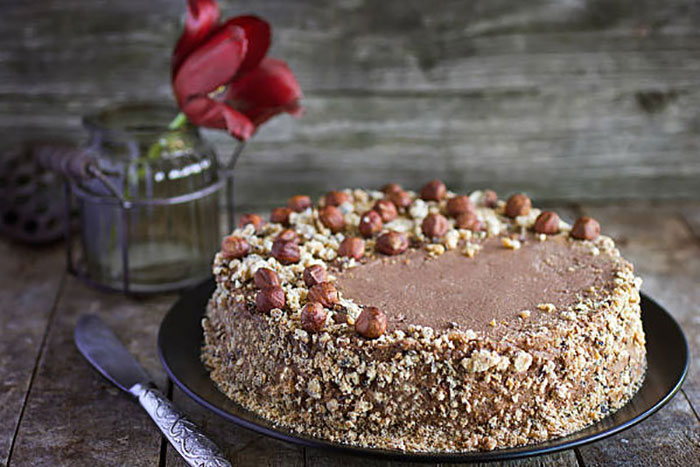 دسر خوشمزه خرما و بیسکویت