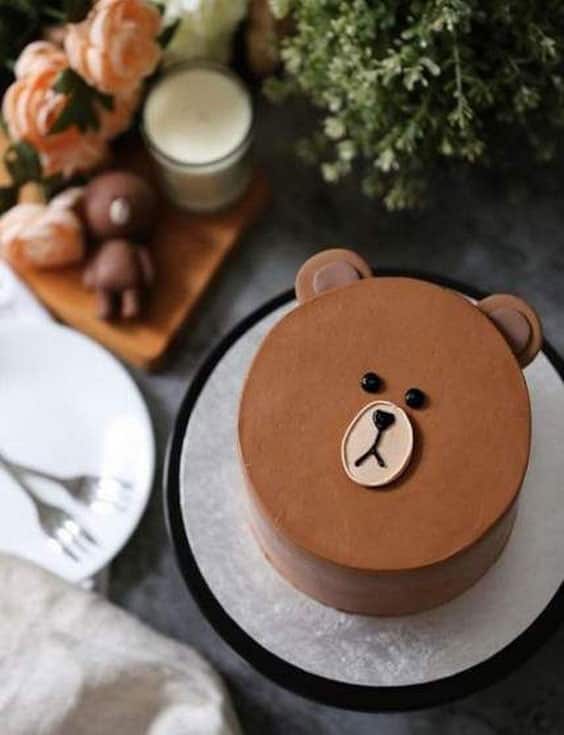مدل کیک شکلاتی خانگی به شکل خرس