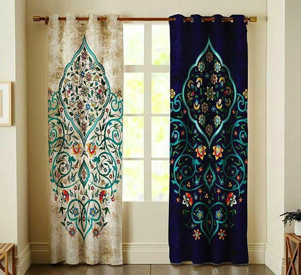  پرده پذیرایی طرح دار