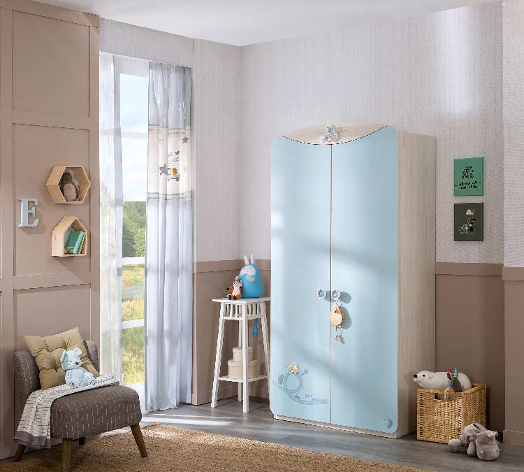 مدل کمد لباس بچه گانه آبی