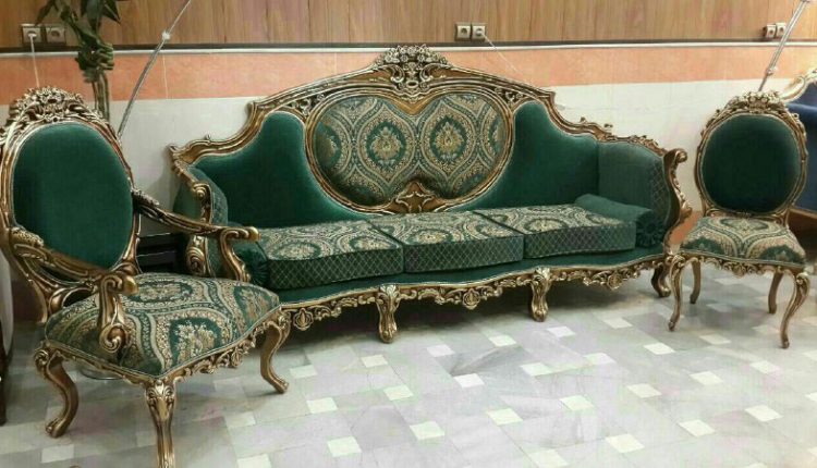 مبل استیل طرح کلاسیک سبز