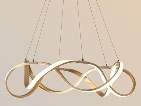 لوستر مدرن پذیرایی دایره ای LED، با قابلیت کنترل از راه دور