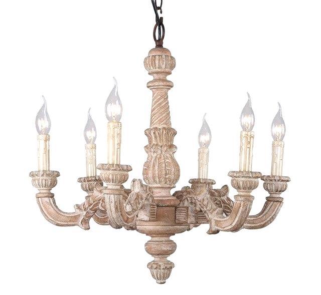 لوستر چوبی سفید کلاسیک مناسب پذیرایی