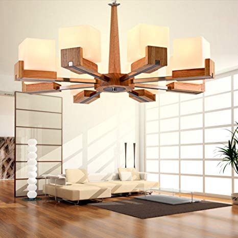 لوستر چوبی بزرگ مناسب برای پذیرایی