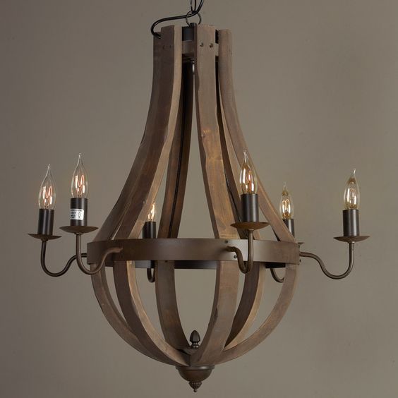 لوستر چوبی پذیرایی